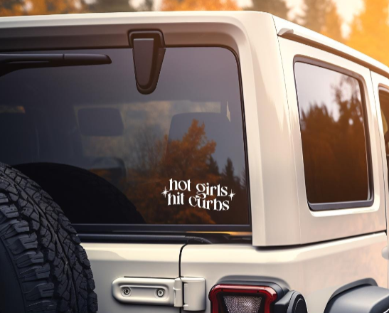 Hot Girls Hit Curbs Decal