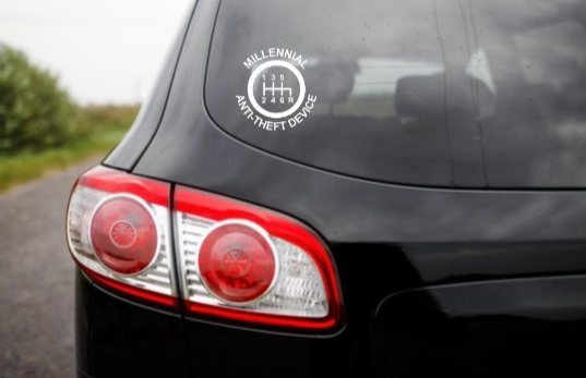 Millennial Anti-Theft Manual Gear Decal