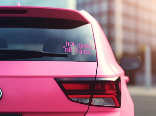 Hot Girls Hit Curbs Decal