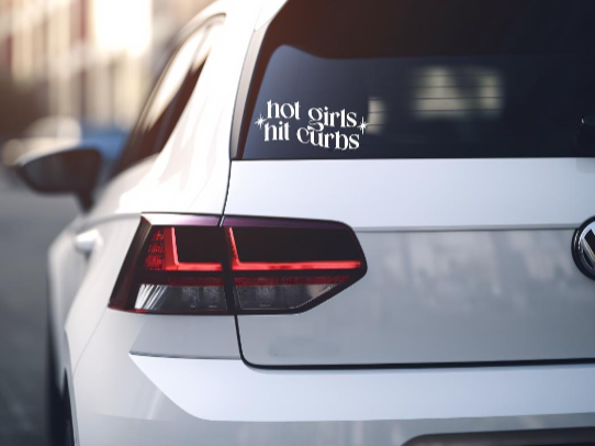 Hot Girls Hit Curbs Decal