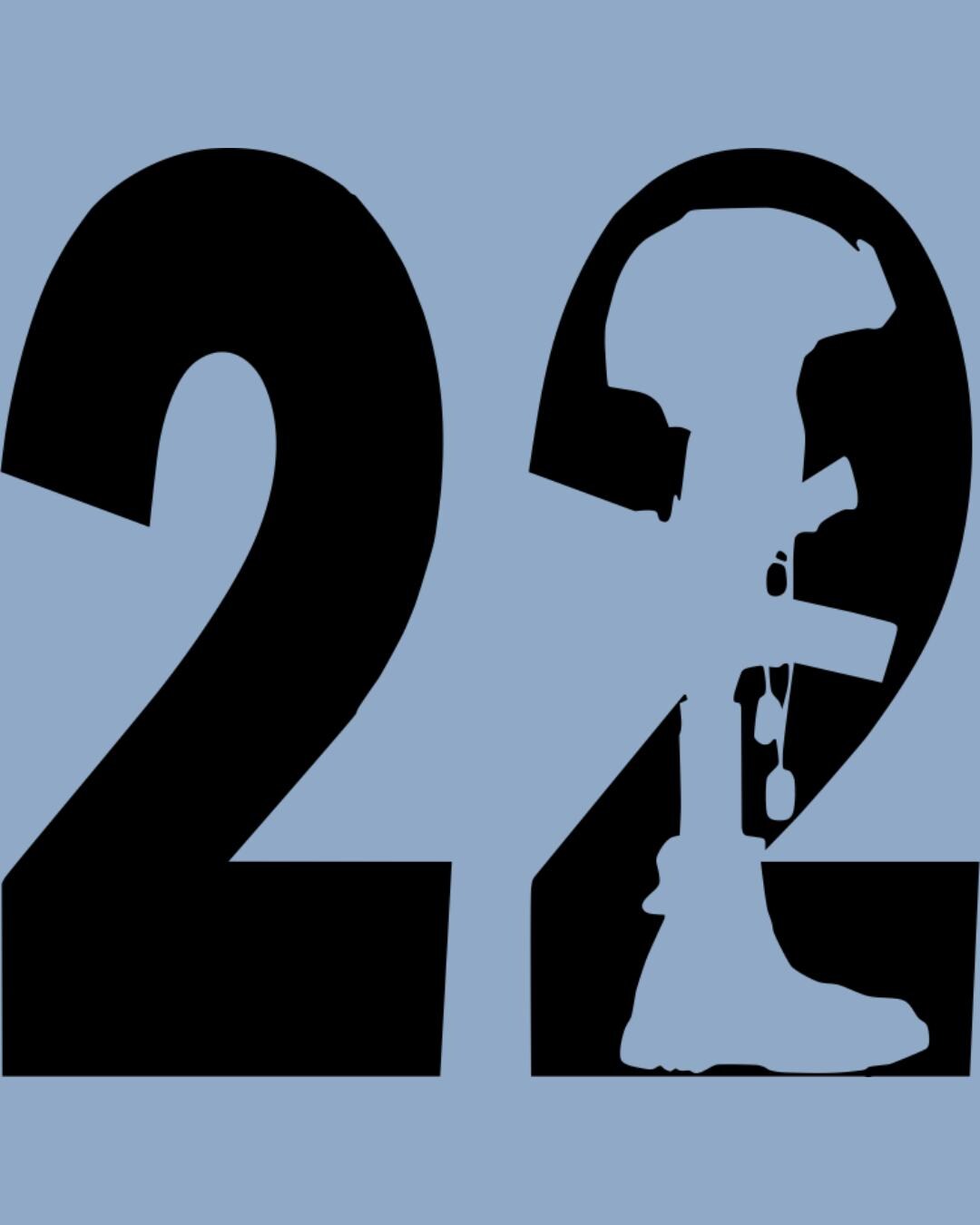 22 Veteran Suicide Awareness Decal