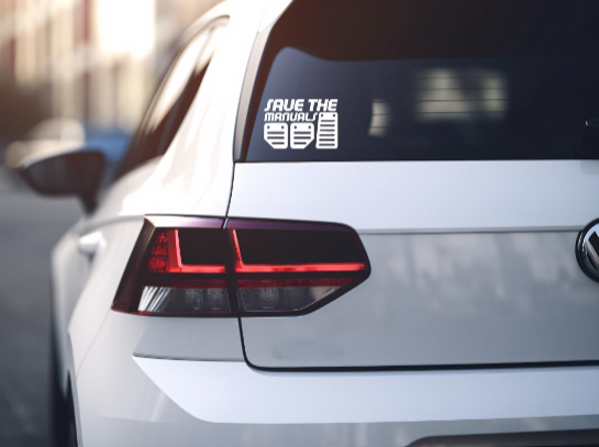 Save the Manuals 3 Pedal Decal