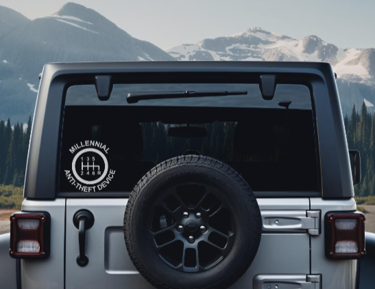 Millennial Anti-Theft Manual Gear Decal