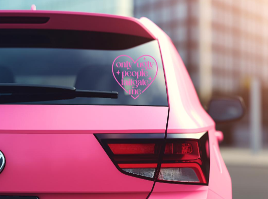 Only Ugly People Tailgate Me Decal