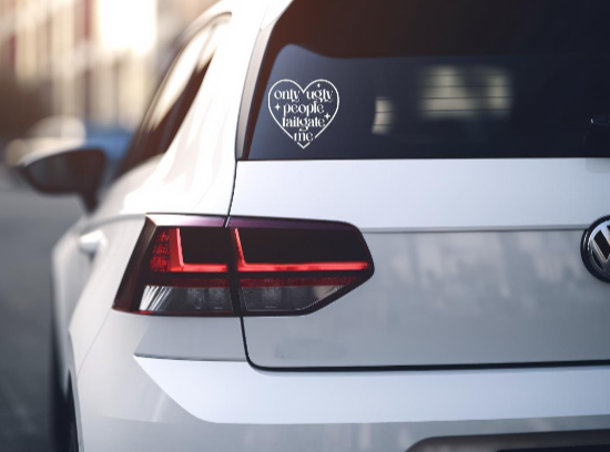 Only Ugly People Tailgate Me Decal