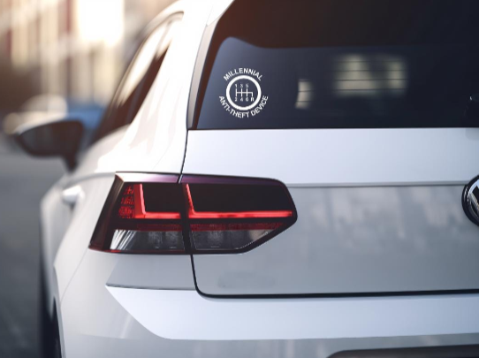 Millennial Anti-Theft Manual Gear Decal
